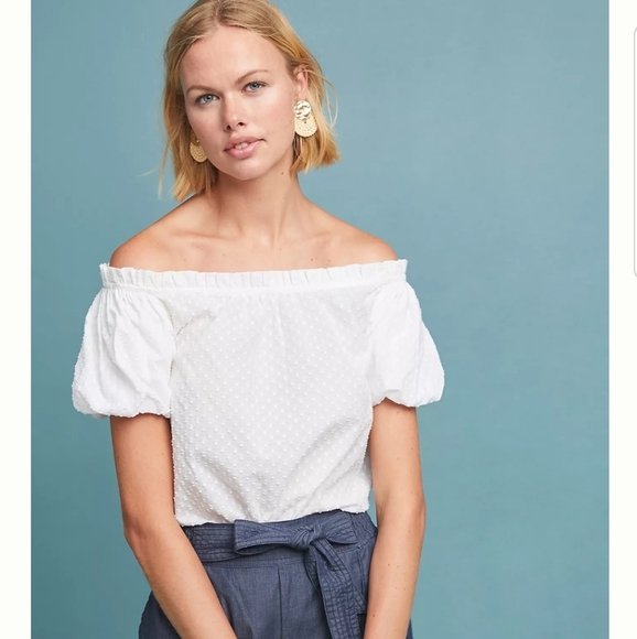 Anthropologie Off The Shoulder Top - Picture 1 of 6